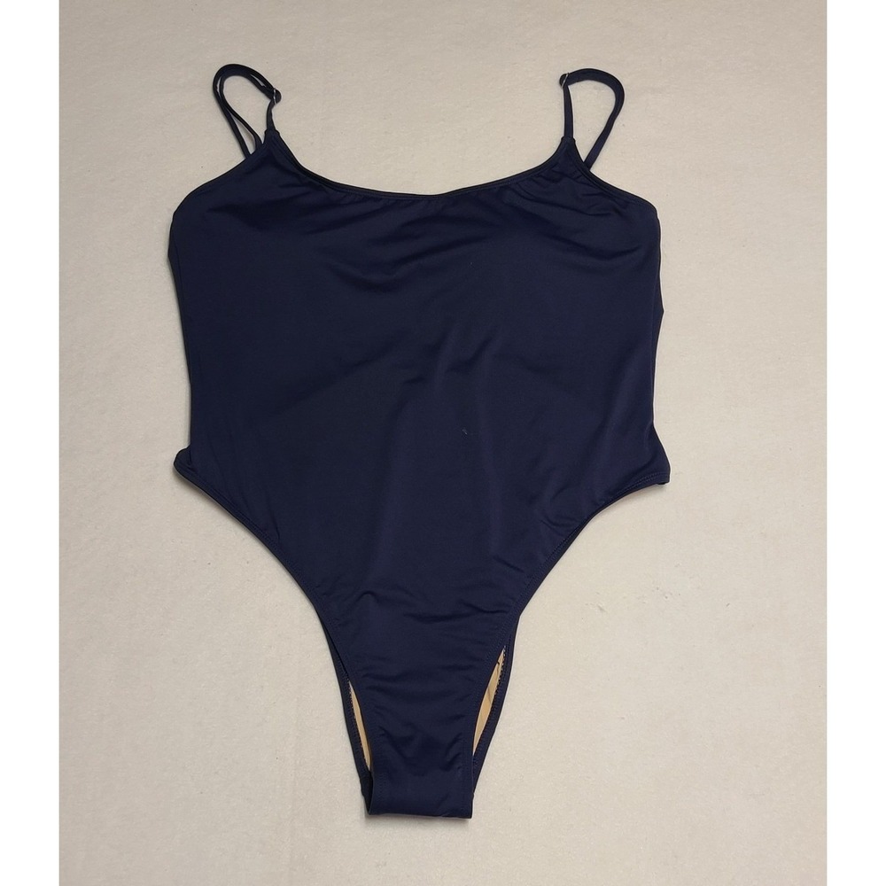 Cotton On Body Navy Blue High Cut One Piece Swimsuit XL/L NWT